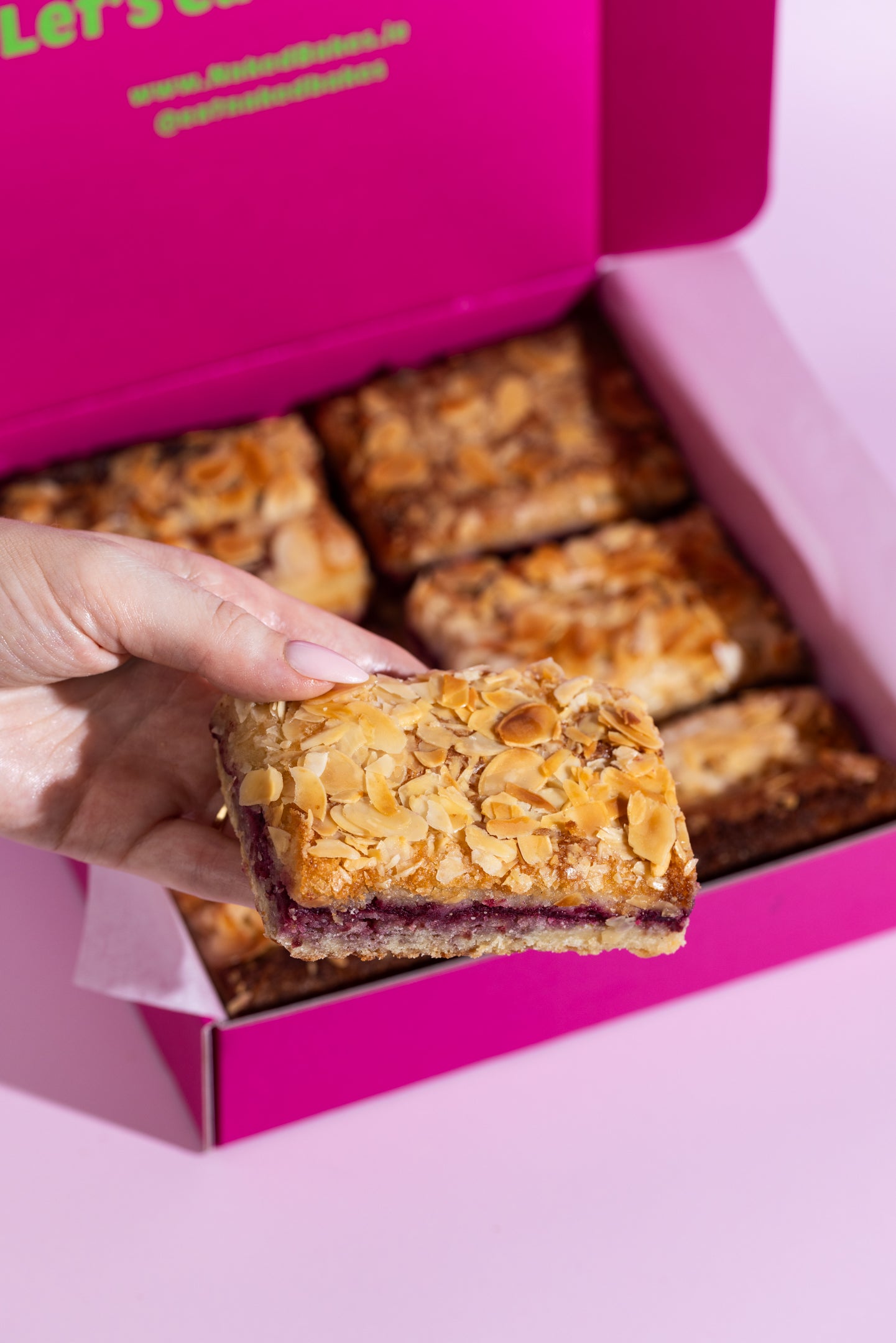 Cherry Bakewell Slice